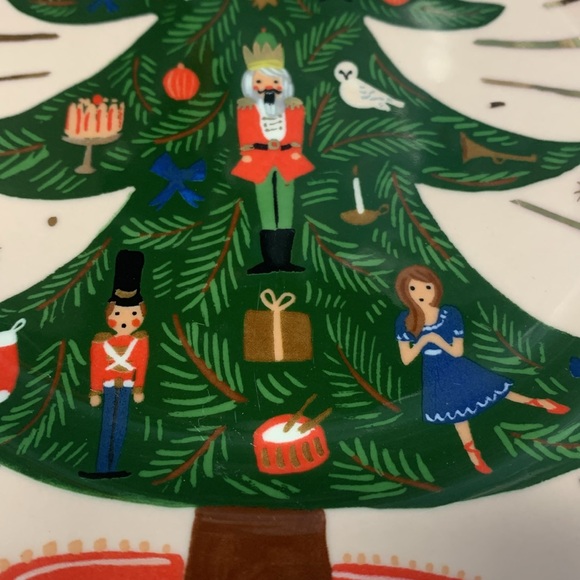 Anthropologie x Rifle Paper Co Christmas Tree Nutcracker Plate - Picture 3 of 8
